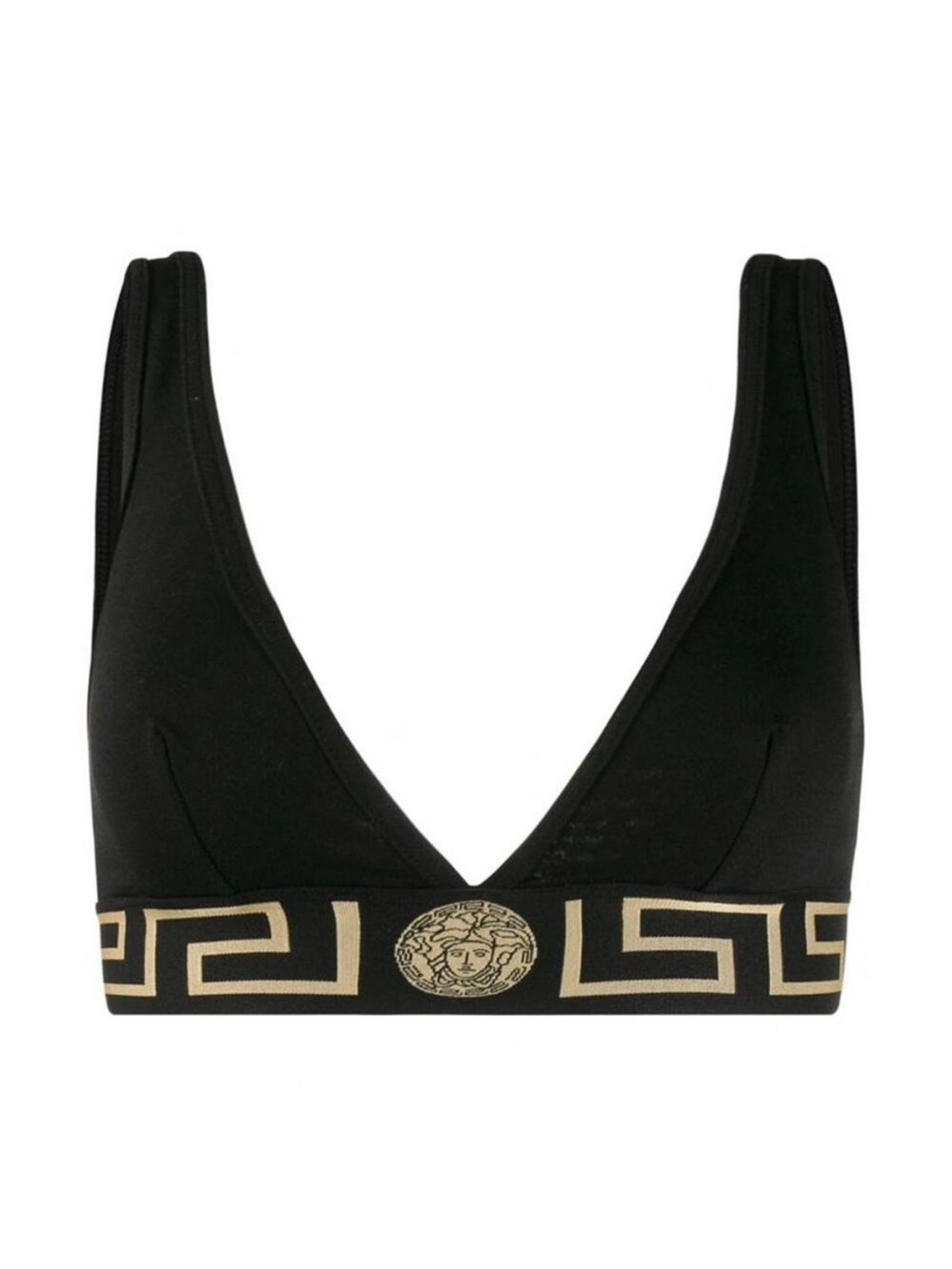VERSACE Medusa Greca logo cotton jersey lingerie bra top S